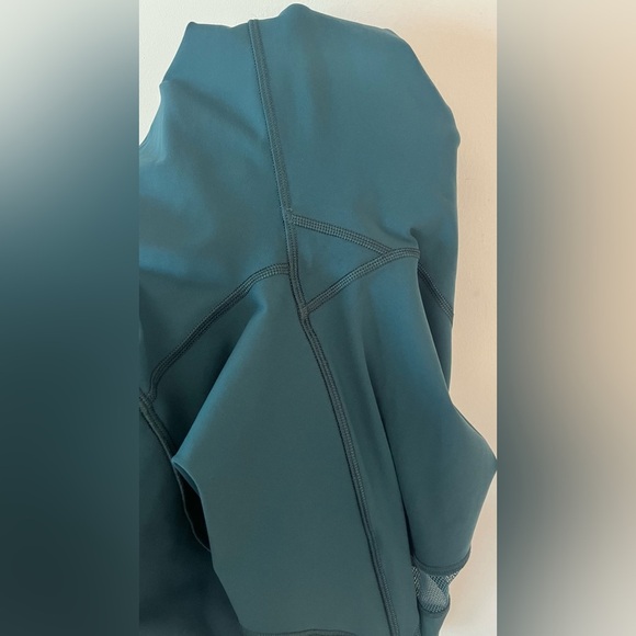 Lululemon Women's Size 6 Seek The Heat Tight Mesh Leggings 28" Green Jasper - Picture 12 of 13